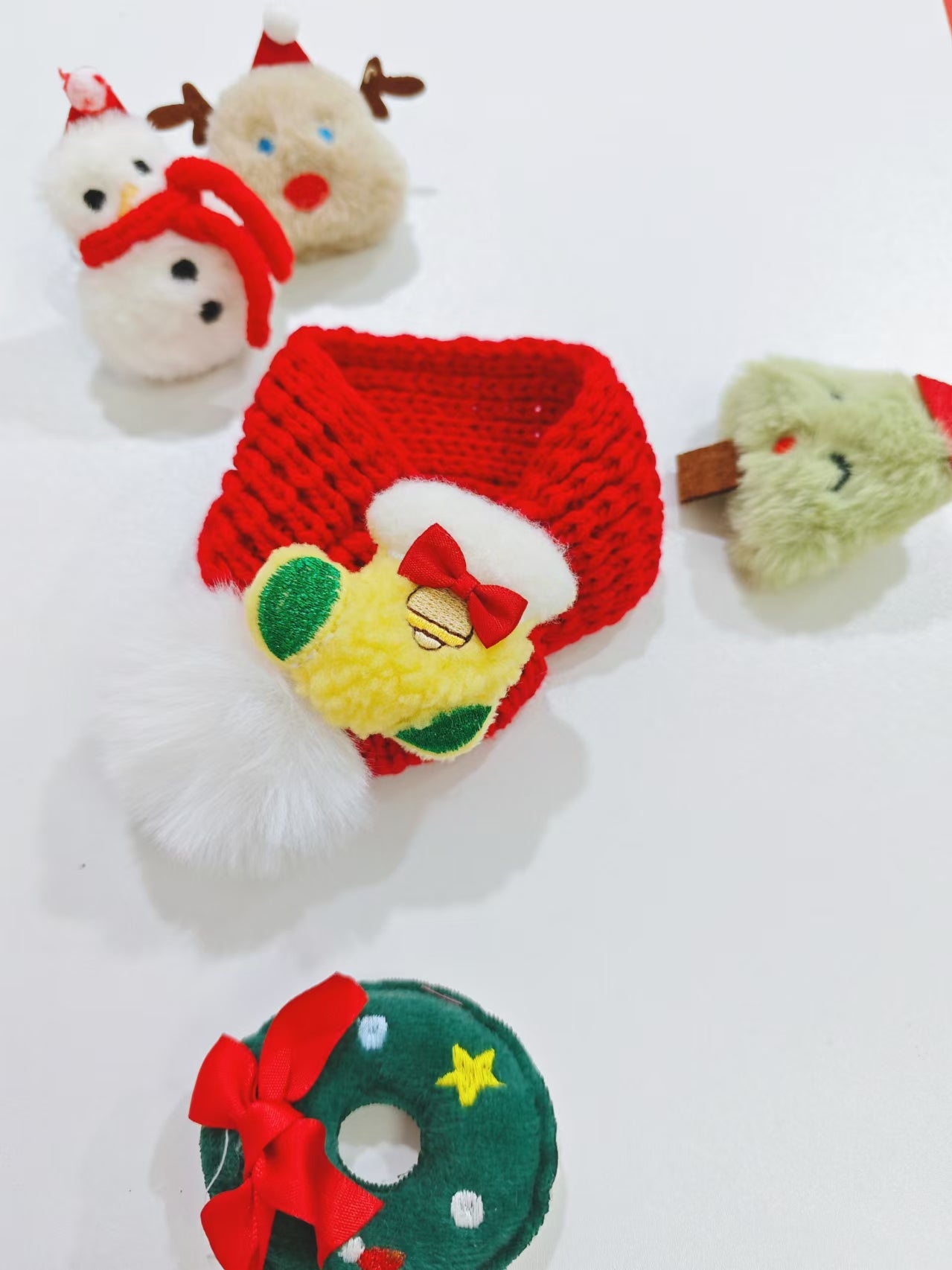 PET ACCESSORIES-Pet Christmas Handmade Knitted Scarf